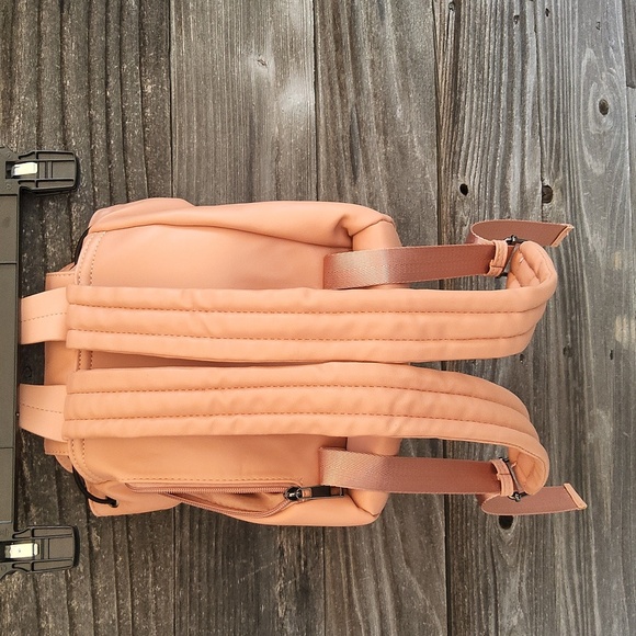 RACHEL Rachel Roy Peach Backpack with Buckke & Chain And Pockets Galore! - Picture 8 of 16